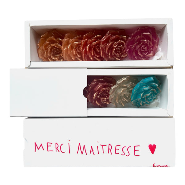 Coffret de 5 Savons Roses : Merci Maîtresse